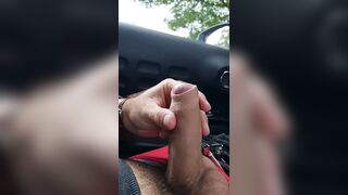 Handjob in public in a car - 6 image