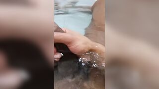 Big load while bathing