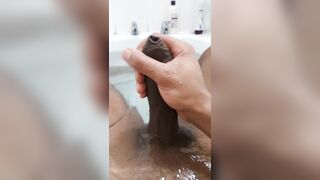Big load while bathing