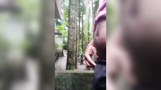 Desi Muslim Lund pissing outdoor - 1 image