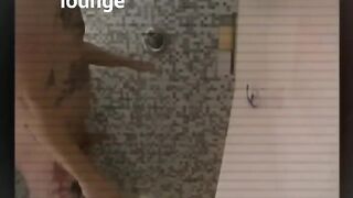Shower masterbation in VIP lounge - 4 image