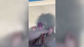 Young gay masturbation at gym in shower feet - 8 image