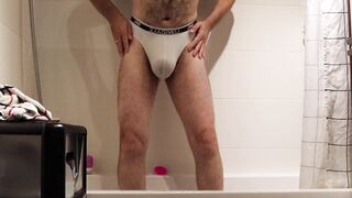 Small hairy cock pissing. - 5 image