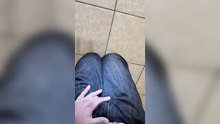 Morning pee desperation, before losing control in my jeans! - 5 image