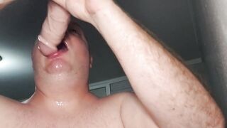Deepthroat, huge 11 inch dildo face fuck - 10 image