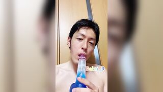 [BoysLove] Twink tongue usage "Dildo fellatio" - 2 image