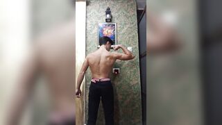 Flexing boy with nice dick - 4 image