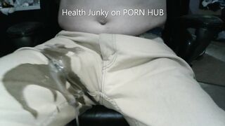 Cum Through Jeans Hands Free. Lots of Precum - 8 image