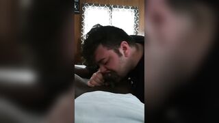 College guy sucking his roomate while other roomate is in class - 5 image