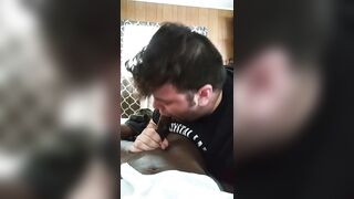 College guy sucking his roomate while other roomate is in class - 8 image