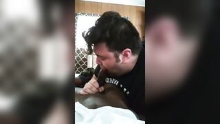 College guy sucking his roomate while other roomate is in class - 9 image