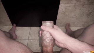 POV: Filling Condom and Fucking Pocket Pussy Toy (Condom Playing) - 7 image