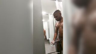 I GOT CAUGHT STROKING IN GYM SHOWERS - 5 image