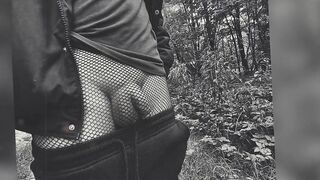 Flashing dick and ass in forest - 2 image