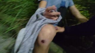 stepuncle jerk off & sucks his stepnephew in front of the avenue - 1 image