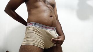 Hot Indian Uncle Underwear Bulge Hairy Cock Handsome Body - 5 image