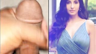 When i watching and masturbated Nora Fatehi hot sexy big tits - 10 image