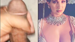 When i watching and masturbated Nora Fatehi hot sexy big tits - 2 image