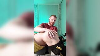 Bottom boy getting spanked over the knee - 4 image