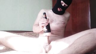 Big cock toying, moaning and creampie