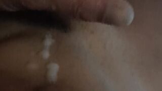 Double Cumshot with super soft foreskin with cum part 1