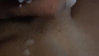 Double Cumshot with super soft foreskin with cum part 1