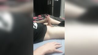 LegerRed: guy stays home alone and masturbates lubricating his dick and then ends up with a lot of cum - 4 image