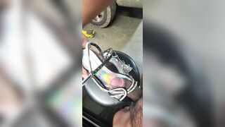 found shiny heels in rear floorboard - 5 image