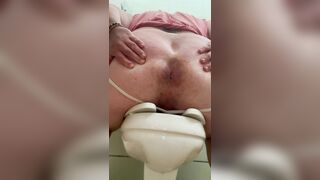 BrewsterBear Showing his Fat Ass in Public Toilet - 3 image