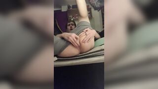 Self care with tiny dildo