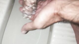 Creamie dick big cock handjob in bathroom enjoy time guy in Pakistani - 6 image