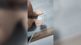 play with feet honey, fill them with cum - 5 image