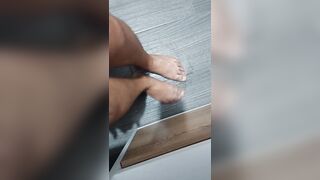 play with feet honey, fill them with cum - 8 image