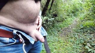 Chubbear Cumshot outdoor Playing on his own Just alone - 3 image