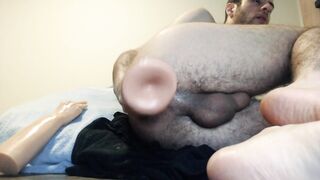 Destroying my asshole as much as I can fisting and using 2 huge dildo - 5 image