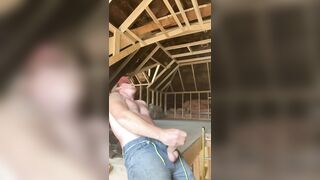 Hot ginger construction worker get off while you watch him work his woood - 10 image