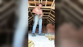 Hot ginger construction worker get off while you watch him work his woood - 4 image