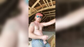 Hot ginger construction worker get off while you watch him work his woood - 8 image