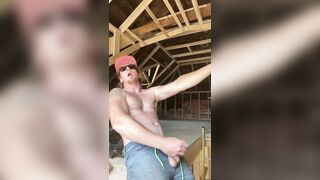Hot ginger construction worker get off while you watch him work his woood - 9 image
