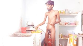 Part 3 Hot boy Rajeshplayboy993 Cooking video. Masturbating his big cock and moaning sounds - 2 image