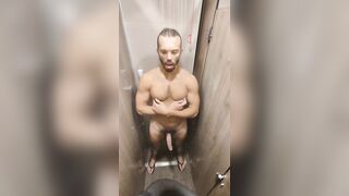 Huge Cock in the gym shower - 9 image