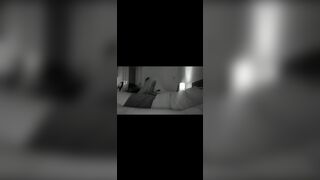 Black and white Jerking my big cock - 1 image