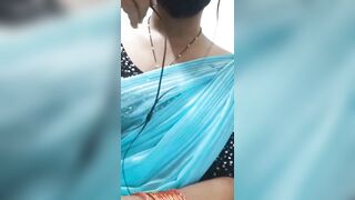 Indian crossdresser wearing saree boy to girl transformation sissy anal showing body parts - 10 image