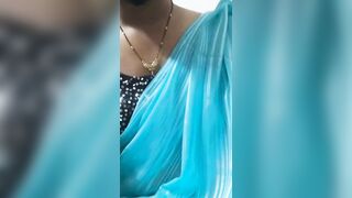 Indian crossdresser wearing saree boy to girl transformation sissy anal showing body parts - 7 image