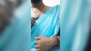 Indian crossdresser wearing saree boy to girl transformation sissy anal showing body parts - 8 image