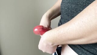 Condom cock cumming and chastity - 7 image