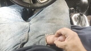 Huge Cum Eruption!! Driving home from work, I discovered a hole in my pocket!! - 6 image