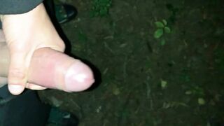 Fucking own hand outdoor and cumshot - 2 image