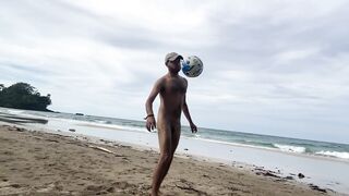 Naked football at the Beach - Slow Motion - 10 image