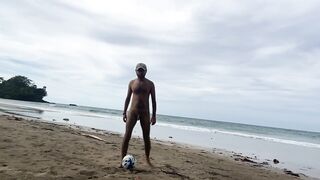 Naked football at the Beach - Slow Motion - 2 image